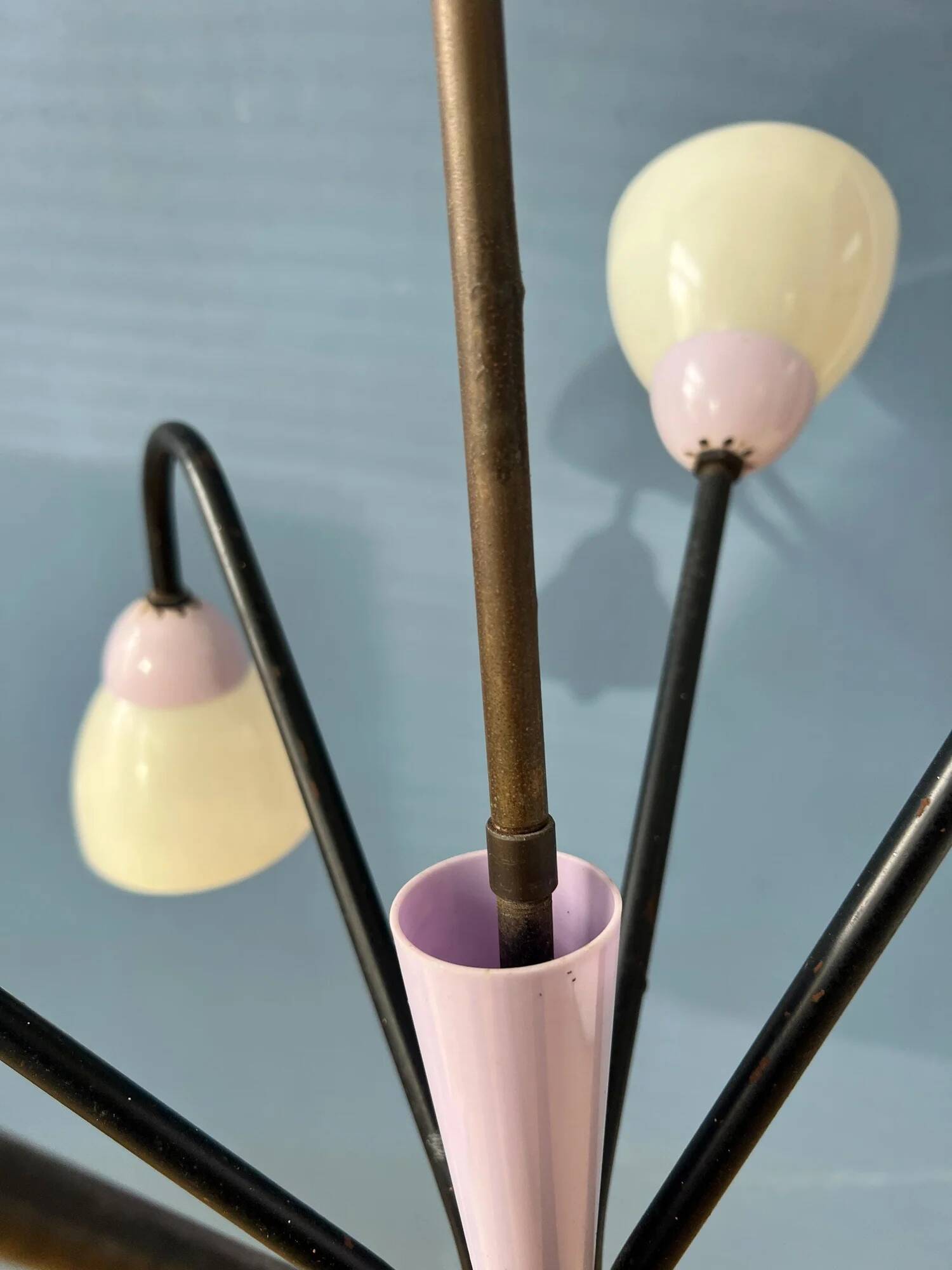 50s mid-century vintage lilac spider pendant lamp