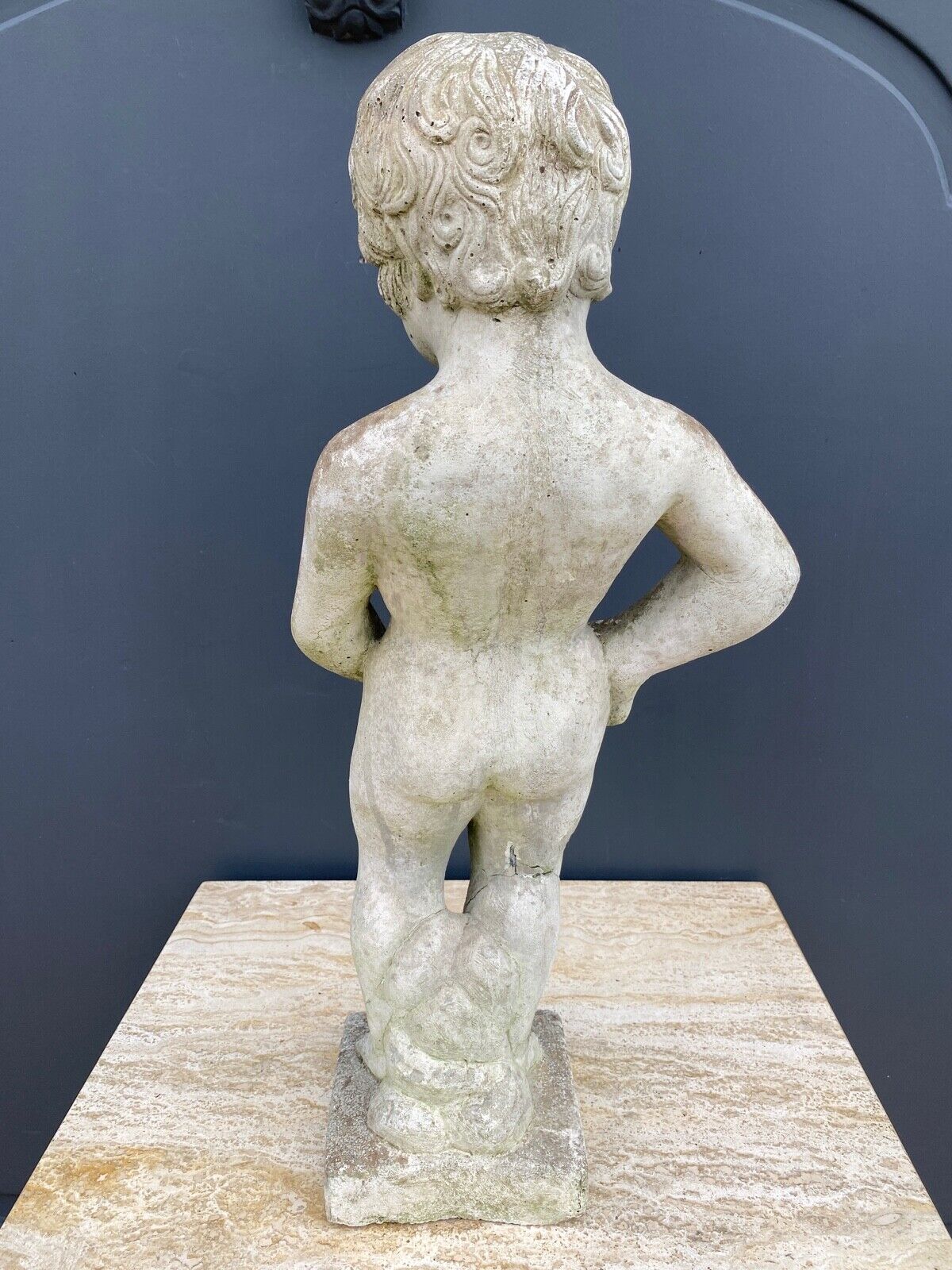 Manneken pis cement stone reconstituted outdoor garden statue