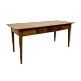 French antique dining table oak and pine