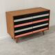 U-453 pink chest of drawers with 8 drawers by Jiri Jiroutek for Interier Praha 1960