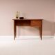 Scandinavian teak desk, 2 drawers