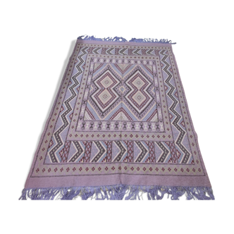 Handmade margoum rug in natural wool
