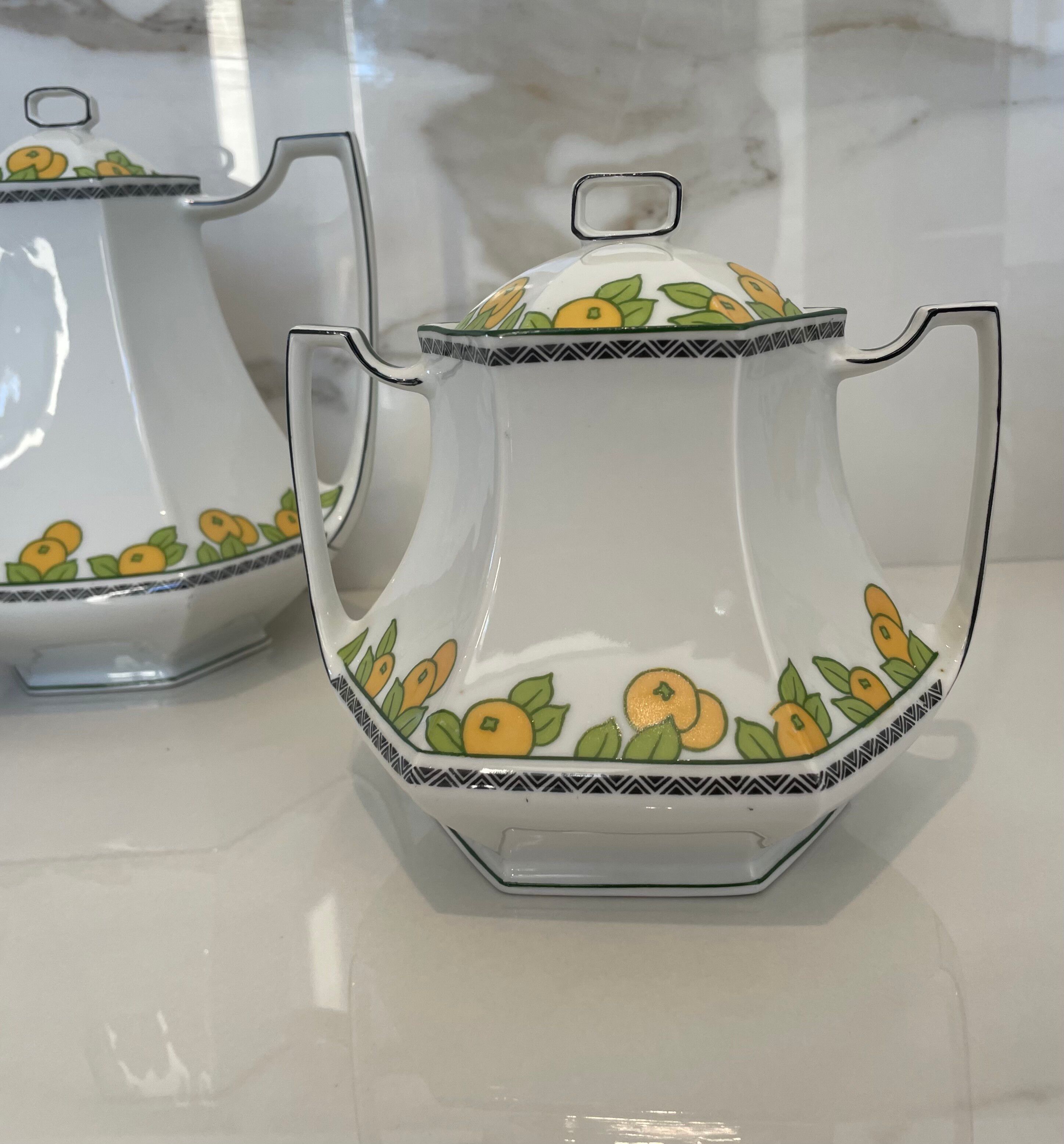 Art Deco tea service - Limoges Lanternier - 1920s 1930s