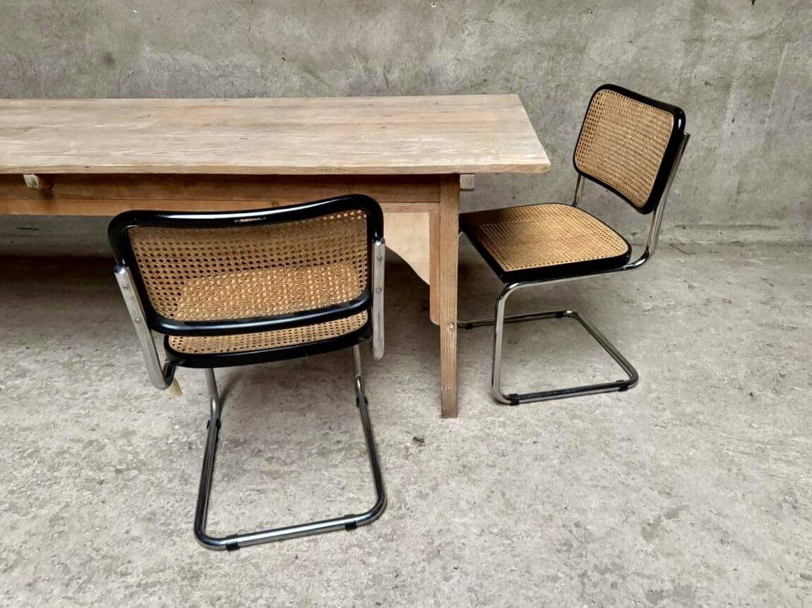 Large farm table solid wood draper table Length 240 cm