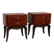 Pair of 1930s Art Deco bedside tables in rosewood.