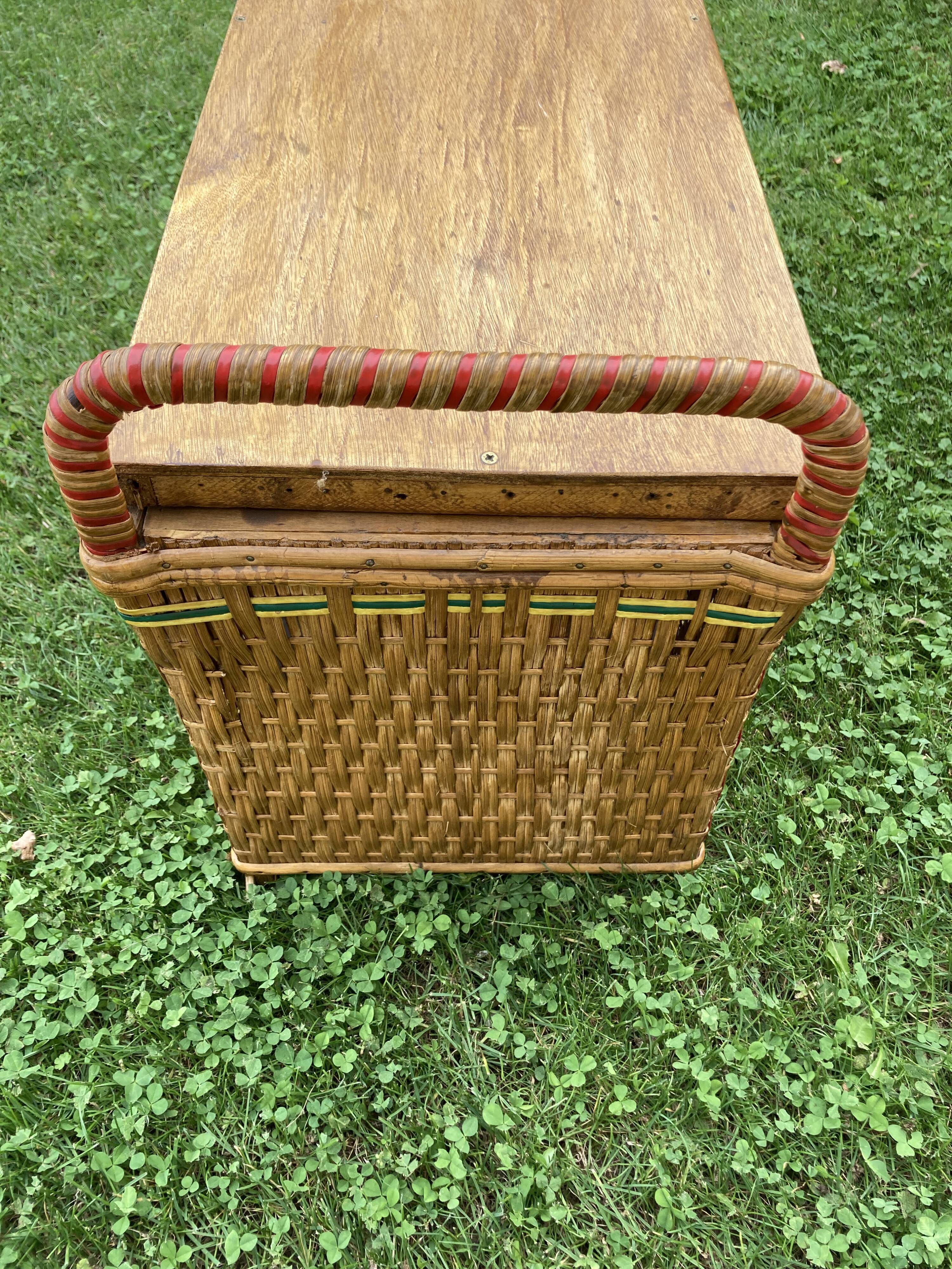 Rattan toy chest