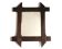 Rectangular mirror with bevelled wooden frame, 1970s.