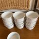 Set of 13 white porcelain ramekins cnp france