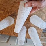 Set of 5 Opaline Tulips Clichy Speckled Glass