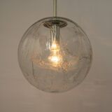 Large Murano ball pendant light by Doria, Germany, 1970s.