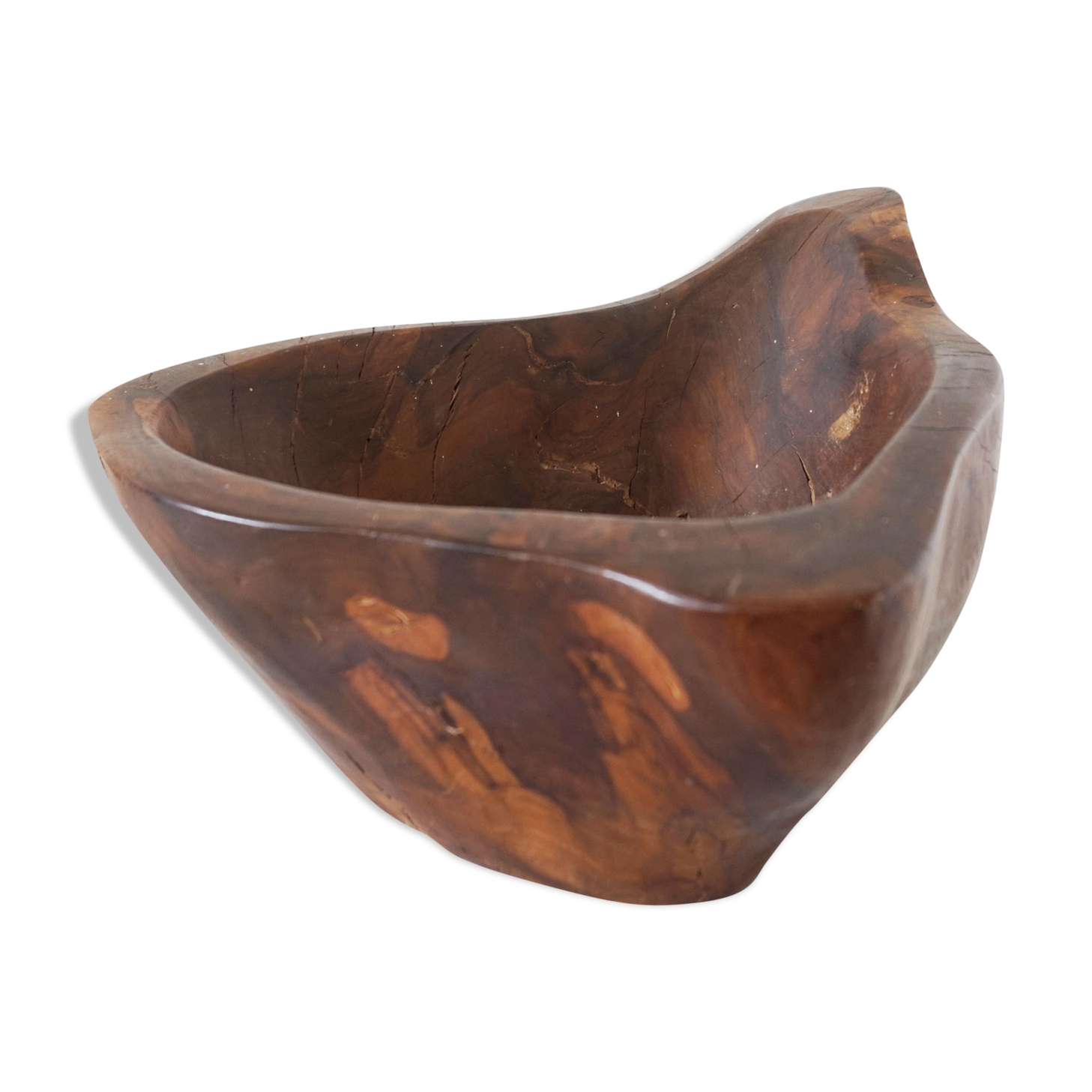 Brutalist solid wood dish