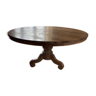 Table ronde bois chêne massif