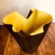 Large Vase Signed Elchinger. Black and yellow in free form. 1950s