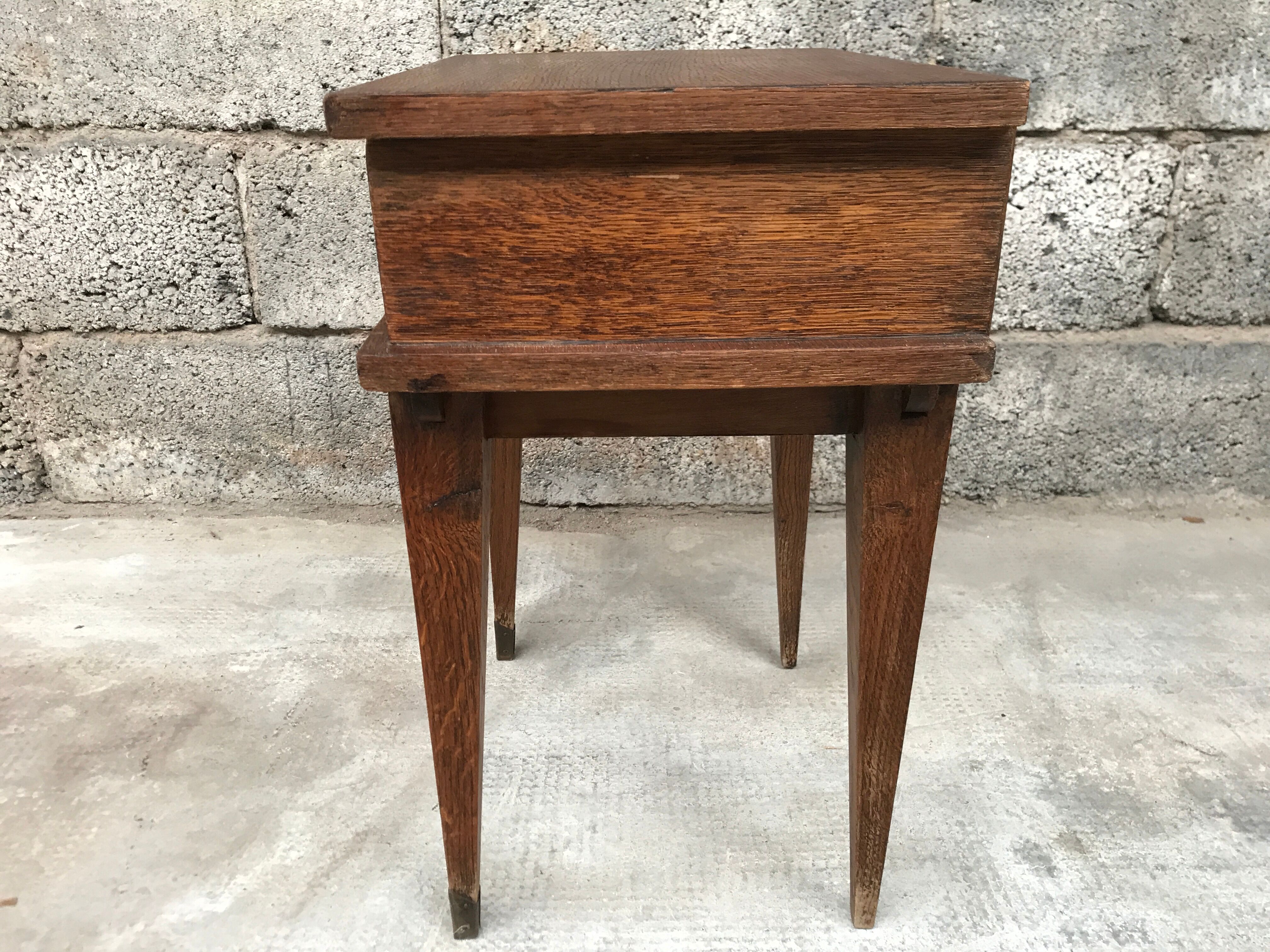 Bedside bedside table end of vintage 1950 vintage sofa - oak - retro bedside