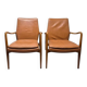 Pair of Scandinavian armchairs attributed to Axel Larsson, circa 1960.