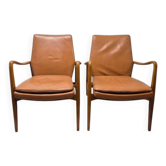 Paire de fauteuils scandinaves attribués à Axel Larsson, vers 1960