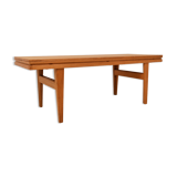 Extendable and adjustable Scandinavian oak coffee/dining table - 1960