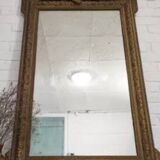 Antique gilded mirror with shell pediment, 130x80 cm