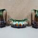 Pair of Vases + Art Nouveau Planter Slip / Faience BELGIUM