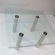 Brentano square glass dining table by Emaf Progetti for Zanotta Italy 1980s