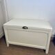 Vintage white patinated wooden chest