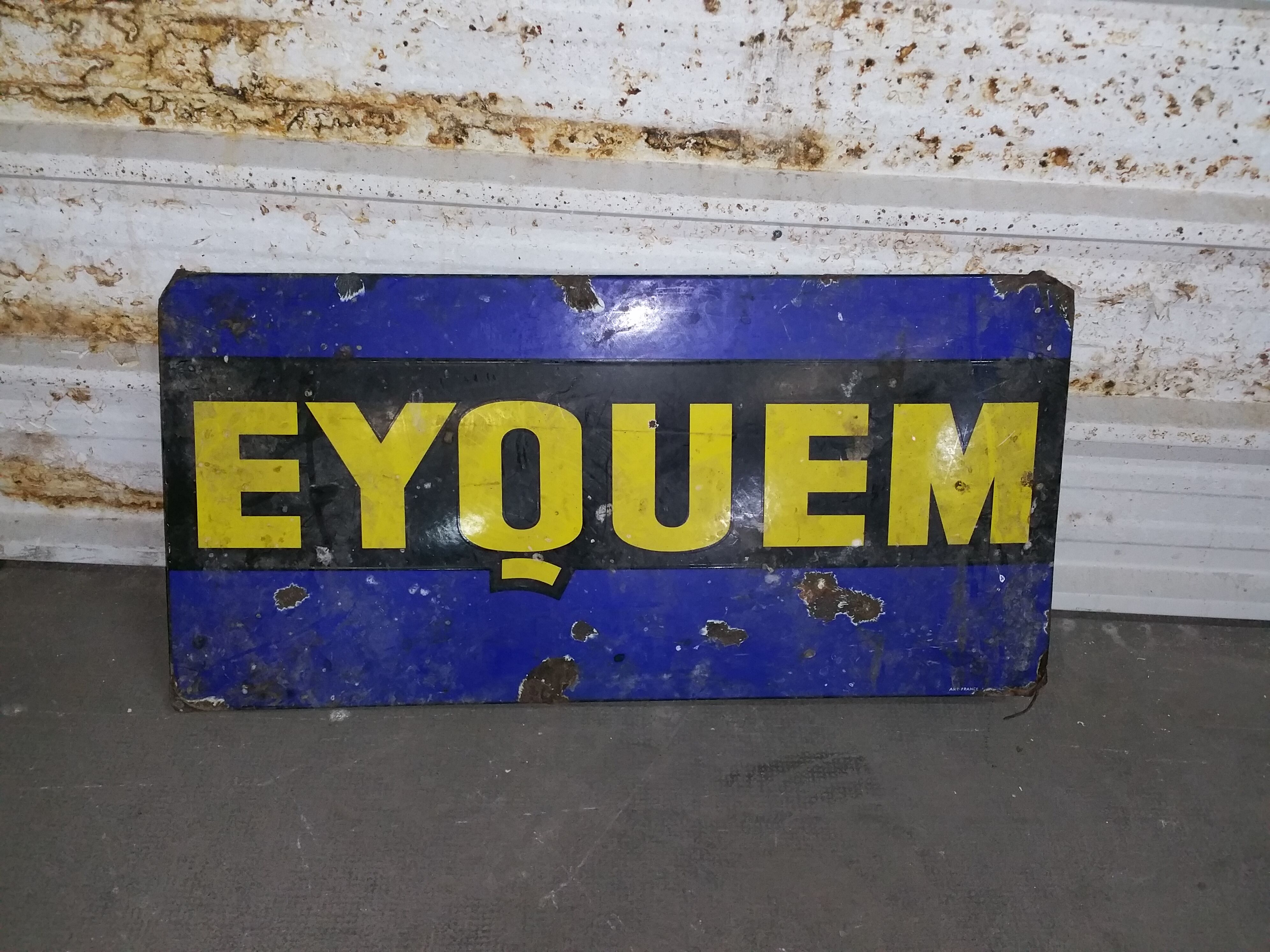 Enamelled plate old eyquem