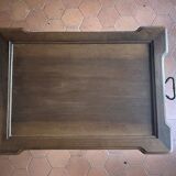 Walnut wheeled dessert trolley, circa 1900