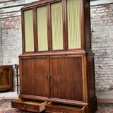 Large mahogany library in Louis XVI style stamped from the Bettenfeld House in Paris.