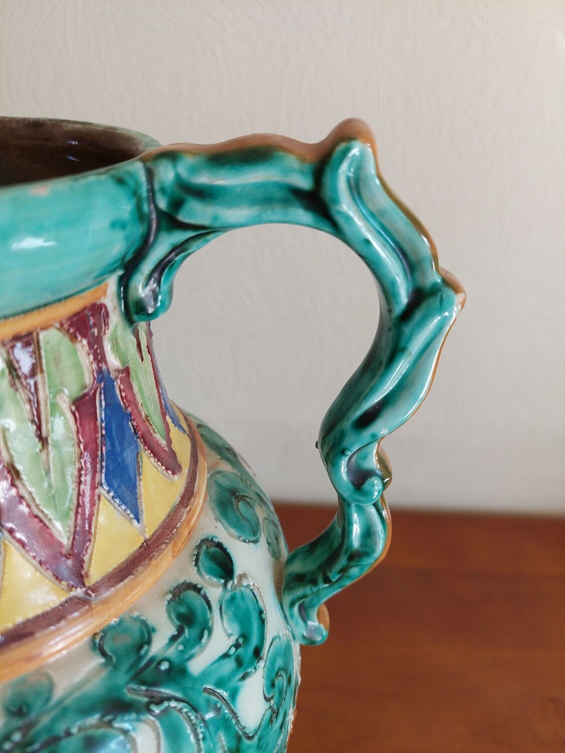 Large earthenware vase from Monaco Cerart 1950 1960