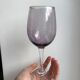 set of 5 wine glasses in purple bubble glass 70s