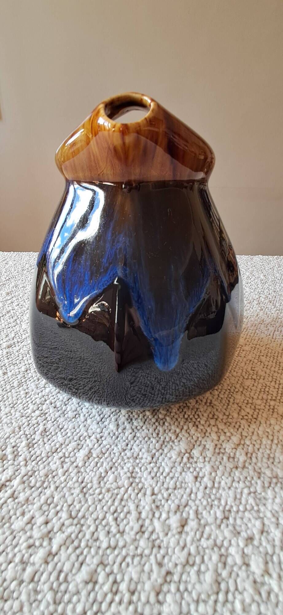 Vintage flamed ceramic jug alpho