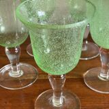 6 large Biot glasses