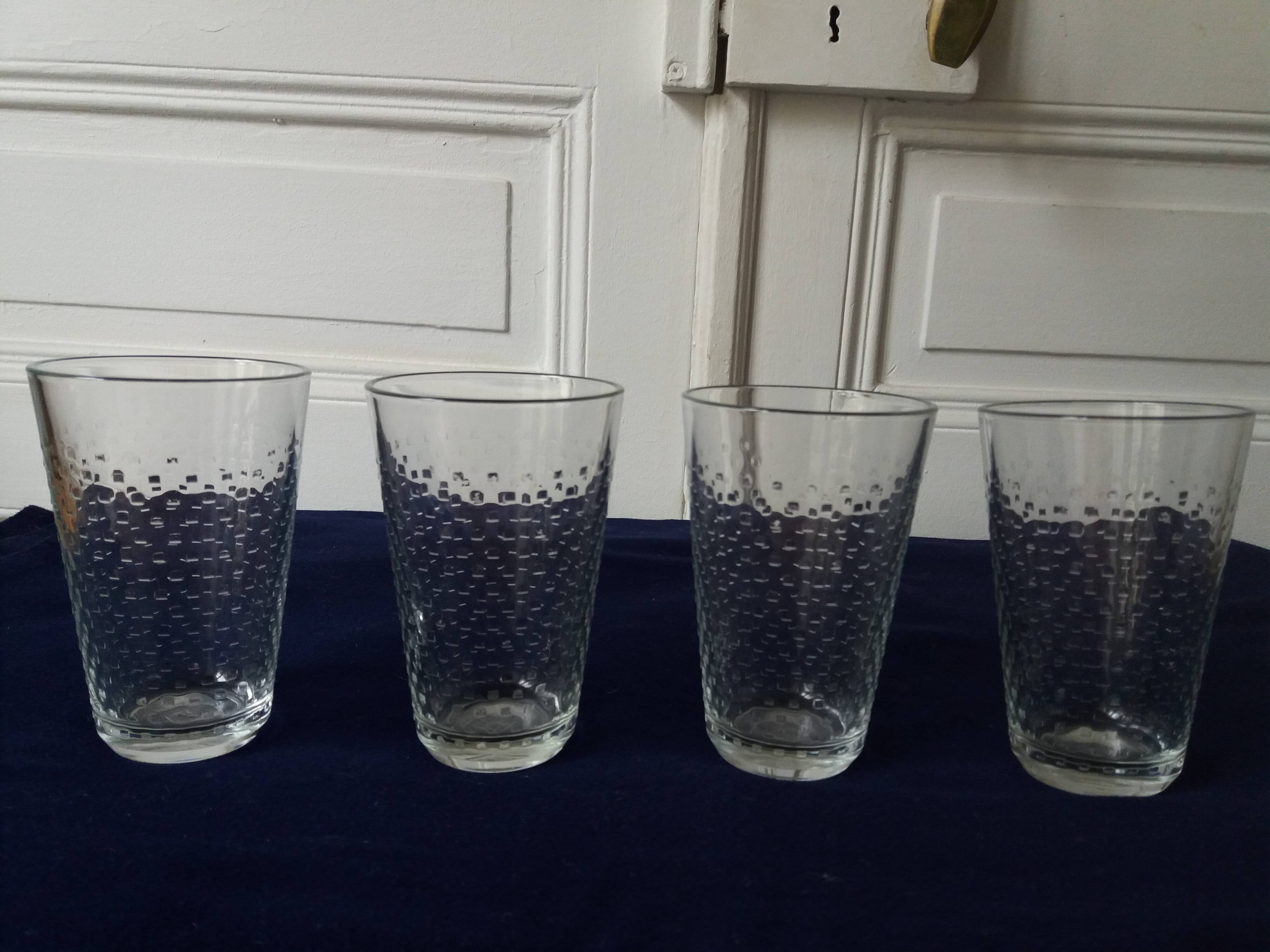 Set of 4 large nespresso ritual glass cups by andree putman