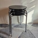 Black stackable stools