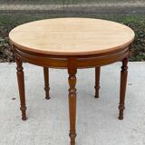 90cm Solid Wood Half Moon Folding Round Table