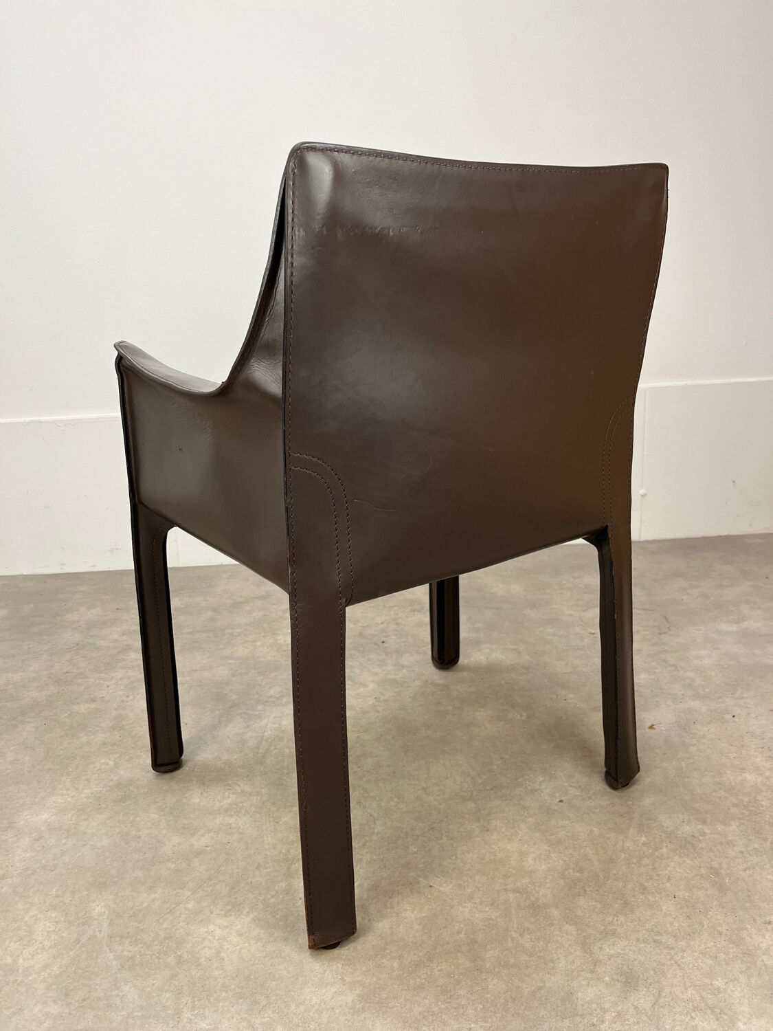 Mario Bellini leather armchair for Cassina, model CAB 413