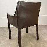 Mario Bellini leather armchair for Cassina, model CAB 413