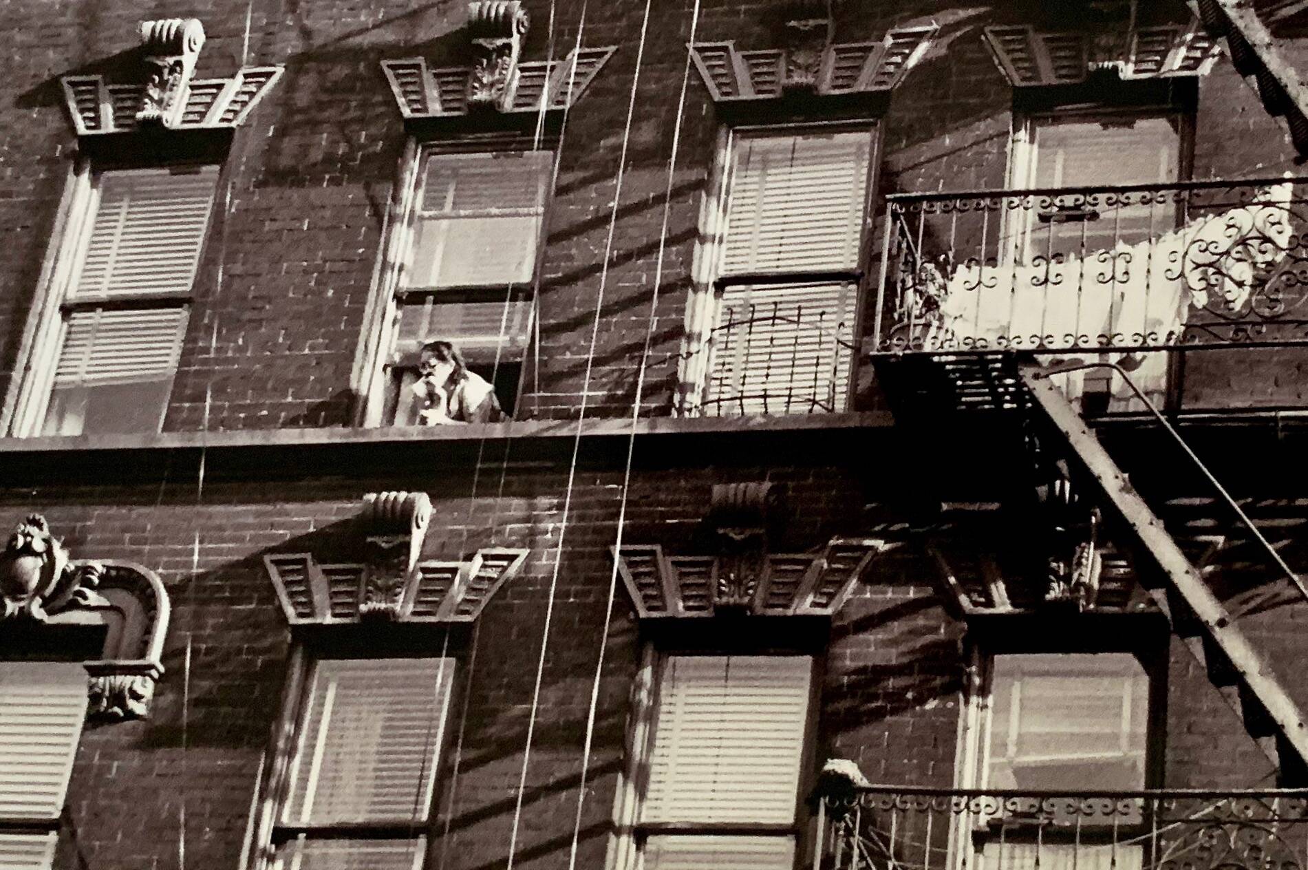 A suspended look Apartment fire escape New York City – 1953