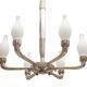 Art Deco silver-plated brass chandelier, 1920