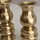 Atypical Duo of Candle Holders Candlesticks Solid Turned Brass