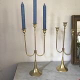 Pair of brass candlesticks