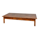 Oversized Vintage Oak Coffee Table with Two Drawers