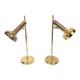Vintage Brass Trumpet Table Lamps by Solken Leuchten, 1970s, Set of 2