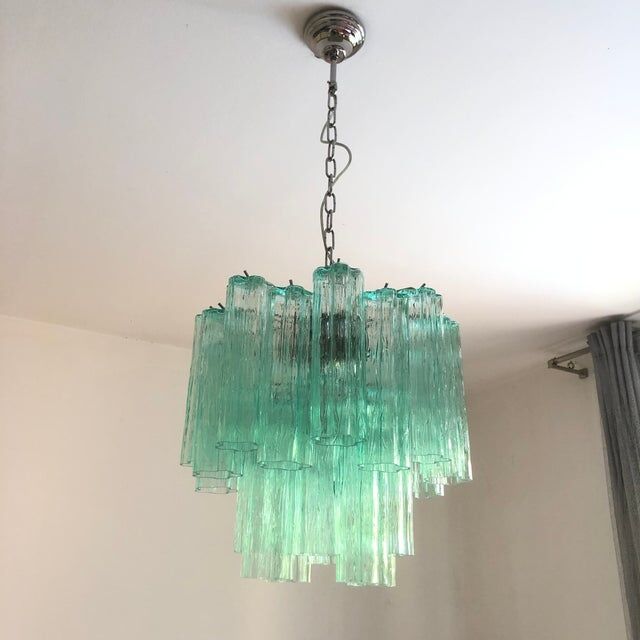 Pair of murano glass chandeliers