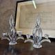 Pair of crystal candlesticks Vannes le Chatel Lorraine
