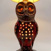 Important ceramic lamp / floor lamp, Owl, by Walter Gerhards