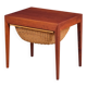 Mid-Century Teak Nightstand or Sewing Table by Severin Hansen for Haslev Møbelsnedkeri, Denmark, 1950s