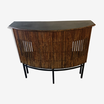 Furniture bar in vintage rattan