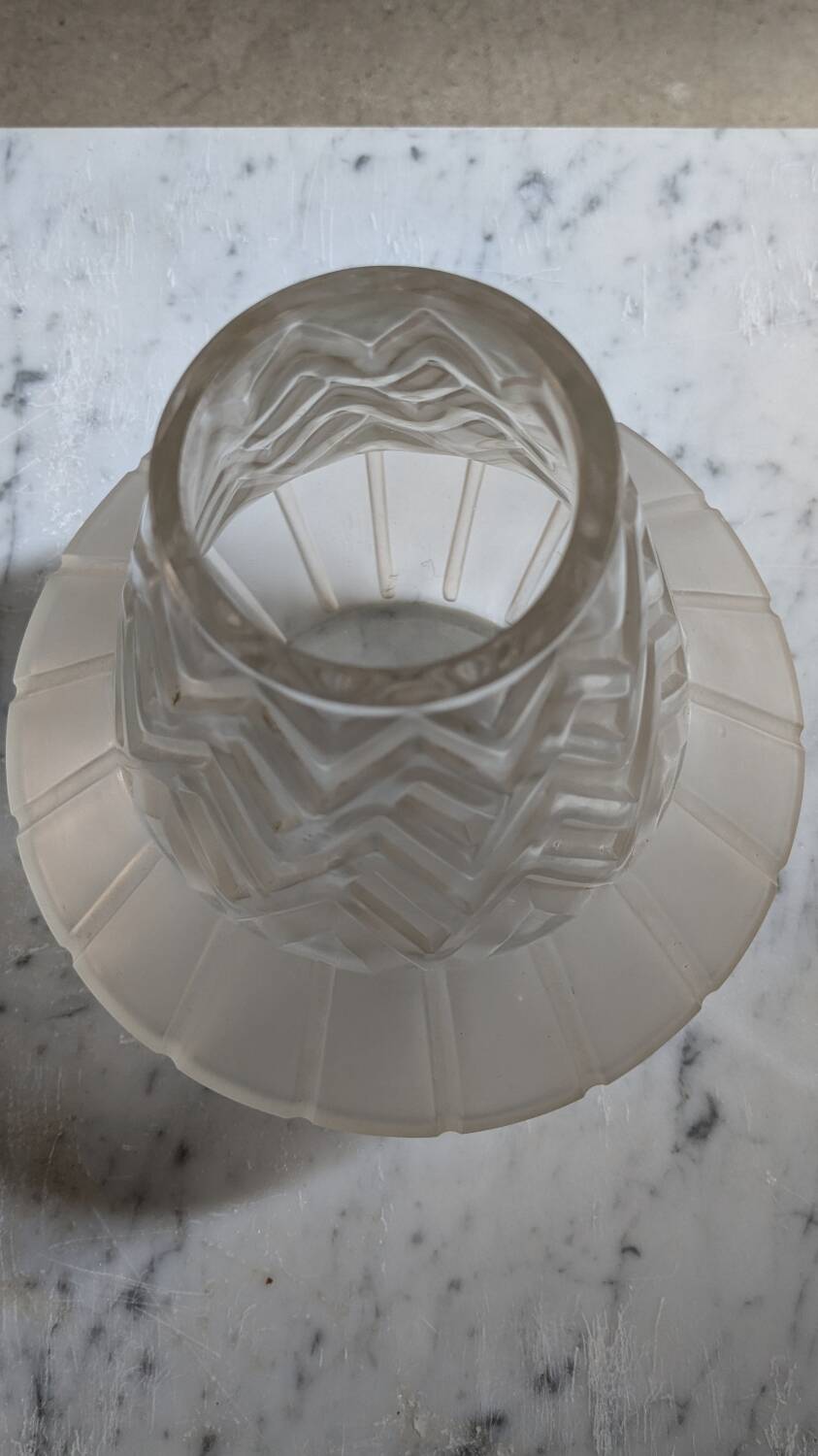 Etling Pressed Molded Glass Vase