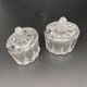 Duo salt shaker & pepper shaker in transparent worked glass